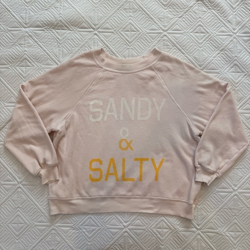 Wildfox Soft Pink Pullover Sweatshirt Size S